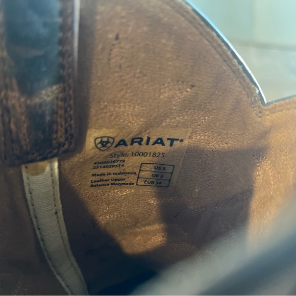 Kid's ARIAT 4LR Heritage Western Cowboy Boots, Brown, Sz 3 - Picture 7 of 7